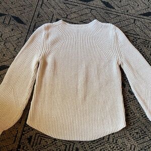 Gap cream vintage sweater with puff sleeves